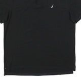 NAUTICA Mens Black Cotton Blend Polo Shirt XL Short Sleeve Plain Classic