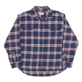 JACHS Mens Blue & Red Plaid Shirt 2XL Cotton Blend Long Sleeve Casual