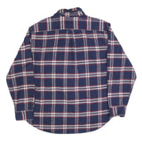 JACHS Mens Blue & Red Plaid Shirt 2XL Cotton Blend Long Sleeve Casual