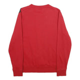 WRANGLER Mens Red & Black Logo Crew Neck Sweatshirt L Cotton Blend Casual