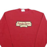 LEE Mens Red Apple Farm Cotton Blend Crew Neck L Sweatshirt Pullover Casual
