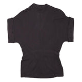 GAP Womens Black Plain Cotton Blend Wrap Jumper S Knitwear Lightweight Stylish