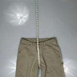 Wrangler Carpenter Trousers - 34W 30L Beige Cotton