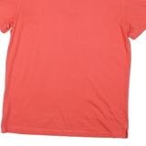 CALVIN KLEIN Mens Red & Yellow Stripe Short Sleeve Polo Shirt M Cotton Casual