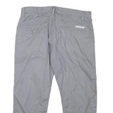 CALVIN KLEIN Womens Cotton Blend Grey Regular Fit Straight Leg Trousers W32 L24