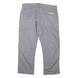 CALVIN KLEIN Womens Cotton Blend Grey Regular Fit Straight Leg Trousers W32 L24