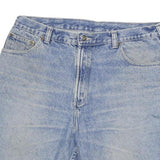 Mens Light Blue Denim Cotton Blend Shorts XL W34 Casual Regular Fit Classic