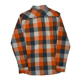 Quiksilver Checked Flannel Shirt - Large Blue Cotton