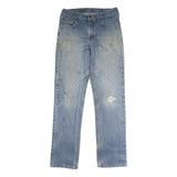 CARHARTT Mens Classic Blue Denim Jeans W32 L34 Zip Casual Cotton Blend