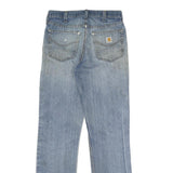 CARHARTT Mens Classic Blue Denim Jeans W32 L34 Zip Casual Cotton Blend