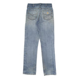 CARHARTT Mens Classic Blue Denim Jeans W32 L34 Zip Casual Cotton Blend