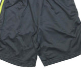 STARTER Womens Shorts Black & Yellow Casual L W28 Sports Stripe
