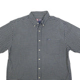 CHAPS RALPH LAUREN Mens Blue & White Check Shirt L Button Down Cotton Blend