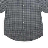 CHAPS RALPH LAUREN Mens Blue & White Check Shirt L Button Down Cotton Blend
