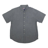 CHAPS RALPH LAUREN Mens Blue & White Check Shirt L Button Down Cotton Blend