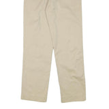 TOMMY HILFIGER Mens Regular Fit Beige Cotton Blend Trousers W27 L28 Classic Zip