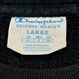 Reverse Weave Champion Sweatshirt - Large Black Cotton