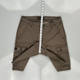 Lee Cargo Shorts - 32W 11L Brown Cotton