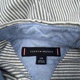 Tommy Hilfiger Striped Shirt - Large Black & White Cotton