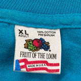 San Diego Ca Chillers Fruit Of The Loom Single Stitch T-Shirt - XL Blue Cotton