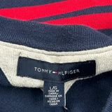 Tommy Hilfiger Striped Jumper - Large Navy Cotton