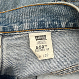 550 Levis Jeans - 36W 32L Light Wash Cotton