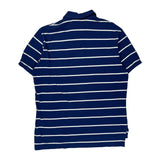 Polo By Ralph Lauren Striped Polo Shirt - Large Blue Cotton
