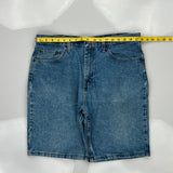 Relaxed Fit Wrangler Denim Shorts - 34W 10L Blue Cotton