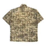 Half Moonbay Floral Hawaiian Shirt - Large Beige Cotton
