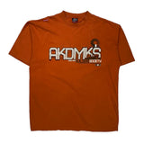 Builders Society Akademiks Graphic T-Shirt - XL Orange Cotton