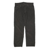 HUGO BOSS Mens Cotton Blend Black Regular Fit Straight Leg Trousers W36 L32