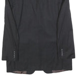 PIATTELLI Mens Black Wool Classic Jacket M Tailored Button Plain Formal Blazer