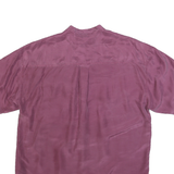 NEW FAST Mens Purple Silk Shirt M Button-Down Relaxed Fit Casual