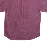NEW FAST Mens Purple Silk Shirt M Button-Down Relaxed Fit Casual