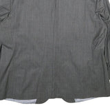 JAGUAR Mens Grey Pinstripe Wool Jacket 2XL Button Closure Classic Tailored