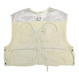 BUSHLINE OUTDOOR Mens Beige Nylon Multiple Pocket Fishing Vest L Utility Zip