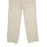 SERGIO Mens Regular Beige Cotton Blend Drawstring Trousers W34 L36 Casual
