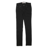 LEVI'S Mens Black Slim Skinny Denim Medium W25 L28 Zip Cotton Blend Jeans
