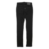 LEVI'S Mens Black Slim Skinny Denim Medium W25 L28 Zip Cotton Blend Jeans