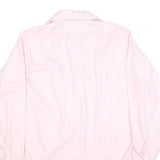 Mens Pink Plain Shirt L Classic Long Sleeve Button Closure Casual Formal