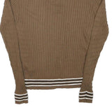 SIR RAYMOND TAILOR Mens Brown Patterned V-Neck Regular Fit Jumper M Cotton Blend