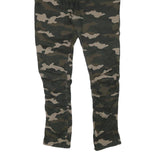 H&M Mens Cotton Blend Camouflage Slim Tapered Trousers W31 L31 Drawstring Casual