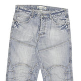 EIGHT2NINE Mens Cotton Blend Blue Casual Denim Shorts M W32 Three Quarter Length