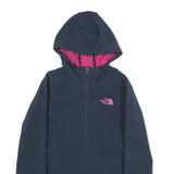THE NORTH FACE Womens Navy & Pink Hoodie Zip Jacket S Polyester Blend Outdoor