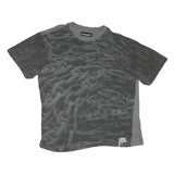 NAUTICA Womens Grey & Dark Grey Cotton Blend T-Shirt L Short Sleeve Crew Neck