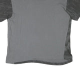 NAUTICA Womens Grey & Dark Grey Cotton Blend T-Shirt L Short Sleeve Crew Neck
