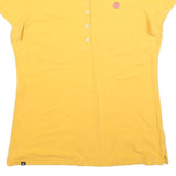 NIKE Womens Yellow Polo Shirt XL Cotton Blend Short Sleeve Plain Casual Summer