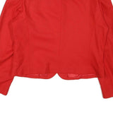 PENDLETON Womens Red Wool Jacket M Classic Tailored Plain Elegant Zip Closure