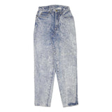 NORWISS Womens Jeans Blue Relaxed Straight Denim Light W23 L28 Acid Wash Stylish