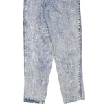 NORWISS Womens Jeans Blue Relaxed Straight Denim Light W23 L28 Acid Wash Stylish